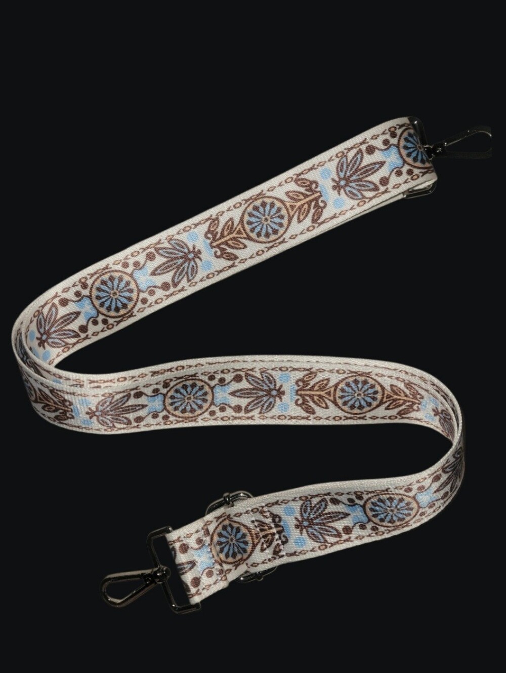 Decorative Blue and Brown Bag Strap